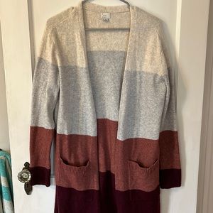 Color block cardigan